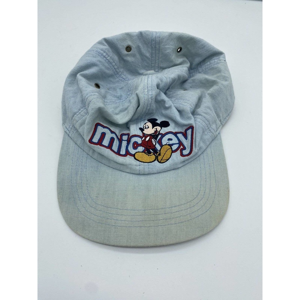 Vintage Disney Mickey Mouse Mickey Unlimited Embroidered Hat Blue Colorful - Picture 1 of 4